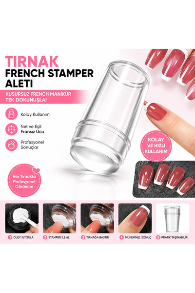 Luxmon Tırnak Oje Süs Aparatı Damgası French Nail Stamper