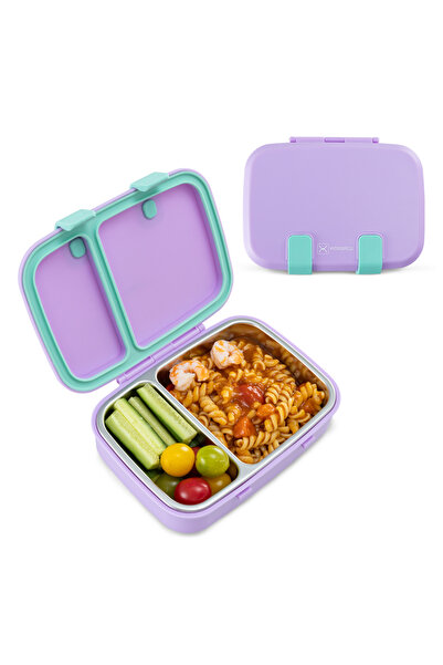 Hydrobrew Steel Core Bento Stainless Steel Lunch Box – 839ml, 2 Compartment-O...