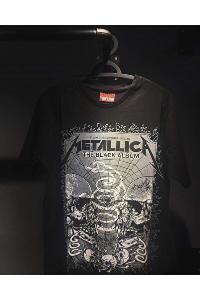 StüdyoÜmitTişört Тениска от пениран памук с щампа на метална група Metallica ...