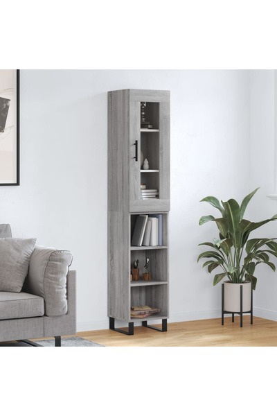 Concept Dulap înalt, gri sonoma, 34,5x34x180 cm, lemn prelucrat