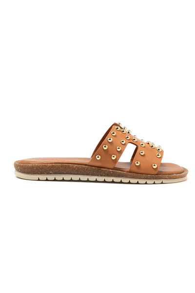 John May Women / Girls Slippers Rc-25Y-210-R2622 John May Tan