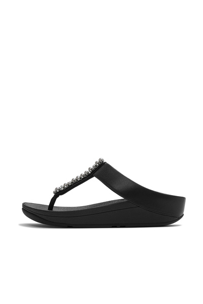 Fitflop Kadın / Kız Terlik A2N-001 FINO Pearls-And-Crystal Toe-Post