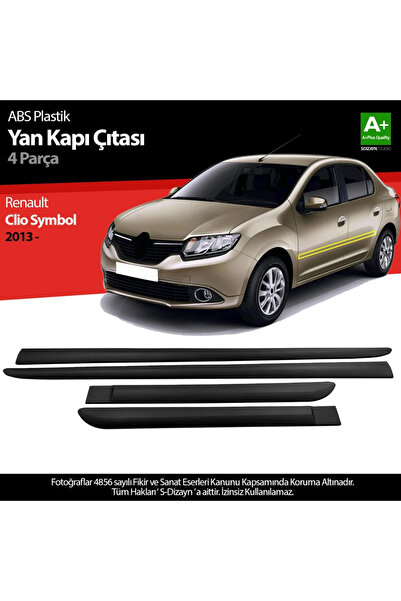 Drs Tuning S-Dizayn Renault Clio Symbol ABS Plastik Yan Kapı Koruma Çıtası 20...