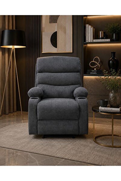 Generic Grey Rocking and Swivel Recliner Chair - Comfortable and Luxurious De...