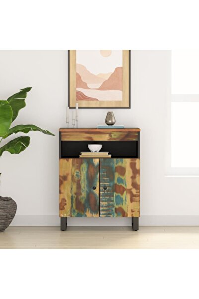 Concept Servantă cu 2 uși, 60x33x75 cm, lemn masiv recuperat
