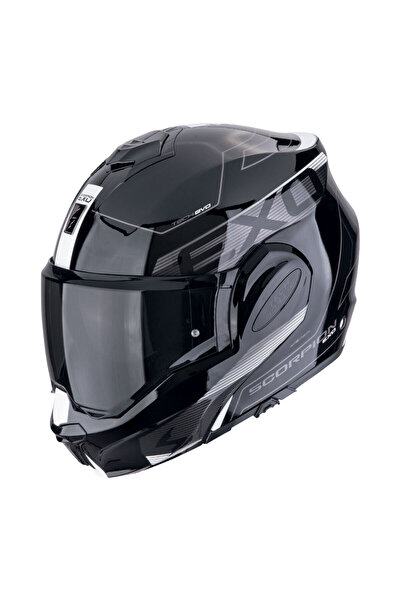 Scorpion Exo-Tech Evo Traveller Çene Açılabilir Motosiklet Kaskı Siyah Beyaz