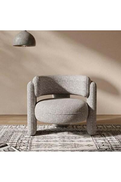 OEMS Single Chair, White Color, Material: Swedish Wood, Fabric Material: Linen