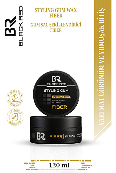 Black Red Styling Gum Fiber 120 ml Yarı Mat Bitişli Saç Şekillendirici