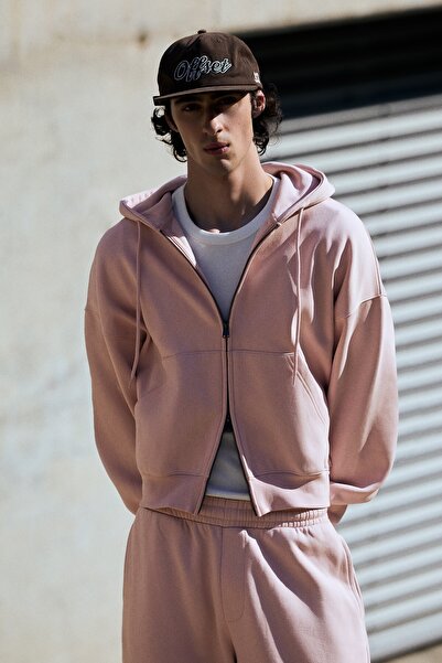 Bershka Fermuarlı kapüşonlu sweatshirt