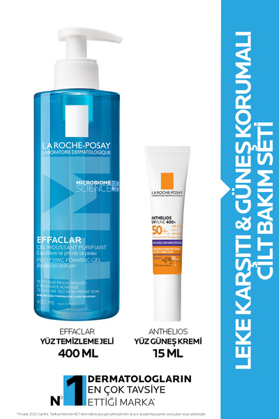 La Roche Posay Güneş Korumalı Cilt Bakım Seti : Effaclar Yüz Temizleme Jeli 4...