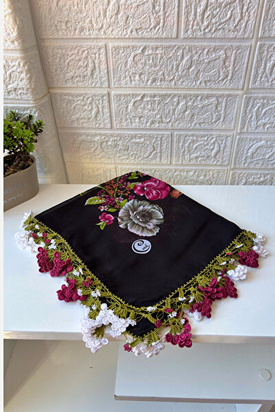 Cenk Handcrafted Embroidered Grape Scarf Cheesecloth Writing Gift/Dowry Box