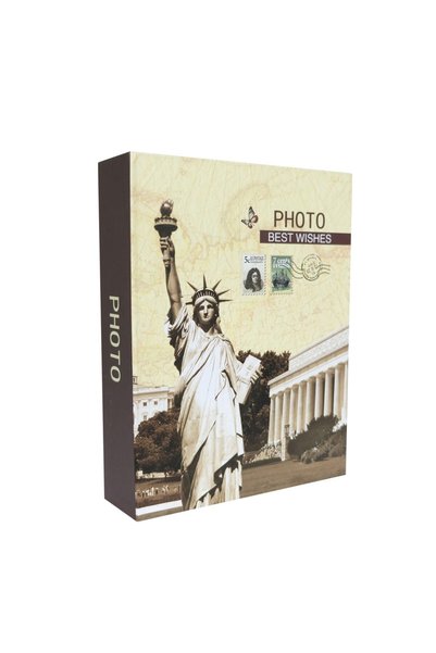 Rabsev Photo Album 10X15Cm 200 Photo Capacity Statue of Liberty Patterned Memory Album