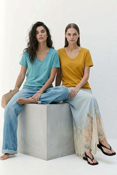 COTENCONCEPT 2 V-Neck Basic T-Shirts