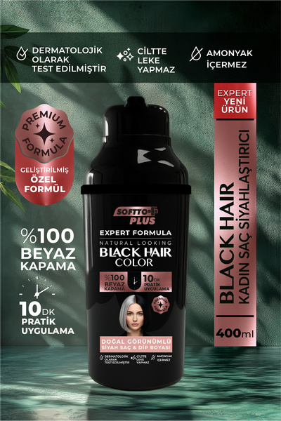 Softto Plus 6ADET / Expert Woman Black Hair Color / Siyah / Kadınlara Özel Ye...