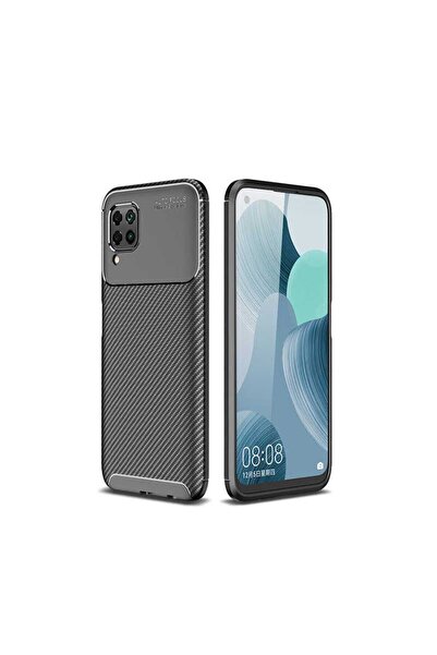 ZM STORE Huawei P40 Lite Kılıf Karbon Tasarımlı Harika Kesim Negro Kapak