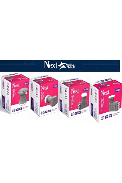 Next YE-404 Platinium 4 Lü Lnb 0.1dB Full HD 4K