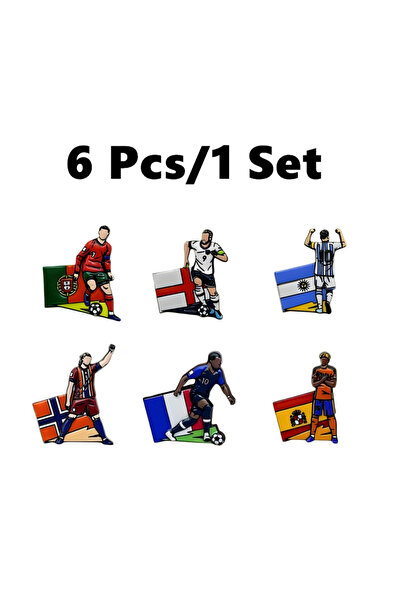 choice2 C 3Pcs Football Enamel Brooch Soccer Player Lapel Pins, Backpack Clot...