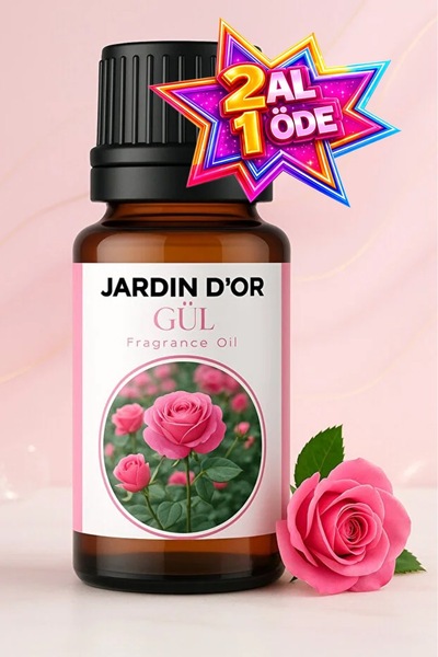 JARDIN D'OR Gül Esansiyel Uçucu Koku Yağı Buhurdanlık Yağı Difüzör Esansı Ort...