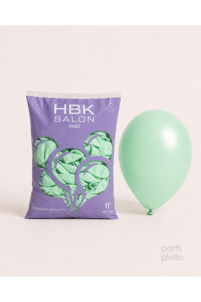 HBK Balon Makaron 11" Balloons Hbk Green 100Pcs