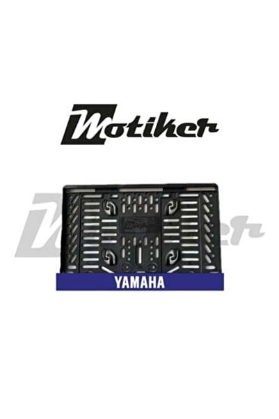 Motiker Pleksi Plakalık Lacivert Üstüne Beyaz Yamaha Yazılı Tasarımlı Motosik...