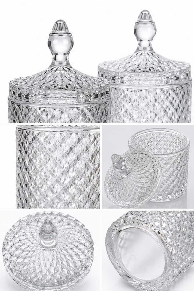 RASHA COLLECTION 2-Piece Crystal Jar