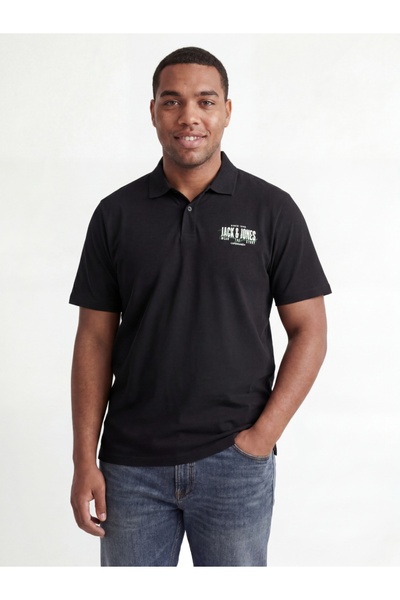 Jack & Jones Plus Tricou polo bărbați, mărimi mari, jerseu de bumbac, croială...