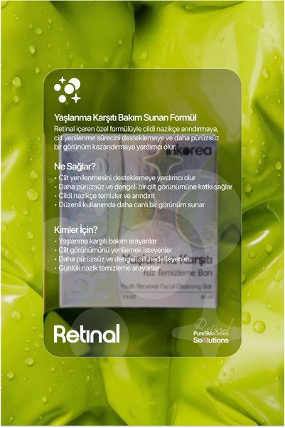 inkorea Retinal Anti-Aging Facial Cleansing Bar 80 Gr - and Anti-Wrinkle Soap
