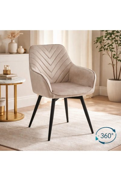 Artool Scaun stil fotoliu bucatarie/living, Artool, Nana, rotativ, catifea be...