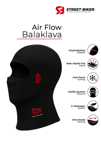 STREET BIKER Air Flow Yazlık Balaklava Motorcu Maskesi - Nefes Alan Kask İçi ...