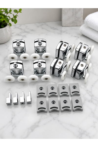 SARINCI Duşakabin Tekerleği Cam Kabin Tekeri Rulman Metal Gövdeli 8 Li 24mm