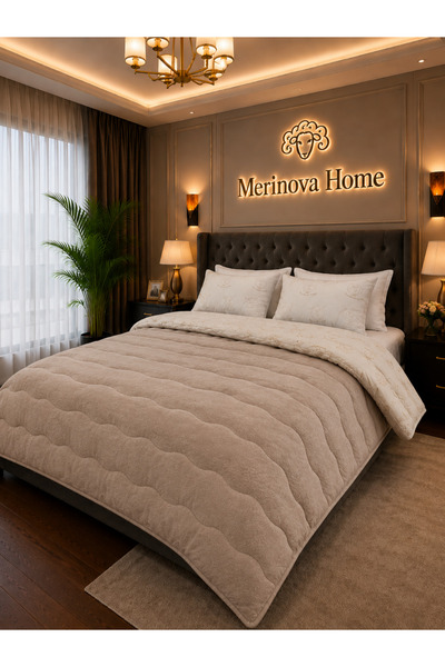 Merinova Home Pătură Welsof pentru o persoană, 100% lână merinos – patru anot...