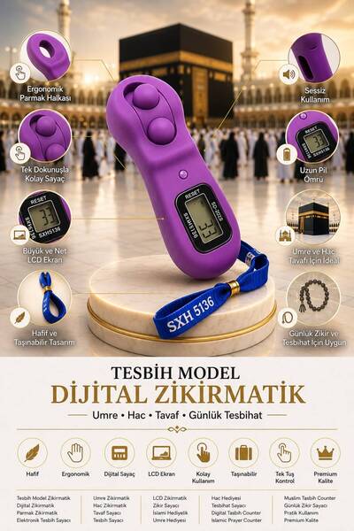 Altınoluk Haremia Yeni Nesil Boyun Asmalı Tesbih Model Zikirmatik Dijital Zik...