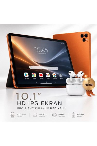 OnePad 10 | 10.1" HD IPS Tablet | 8000mAh | Android | Bluetooth Kulaklık Hediyeli