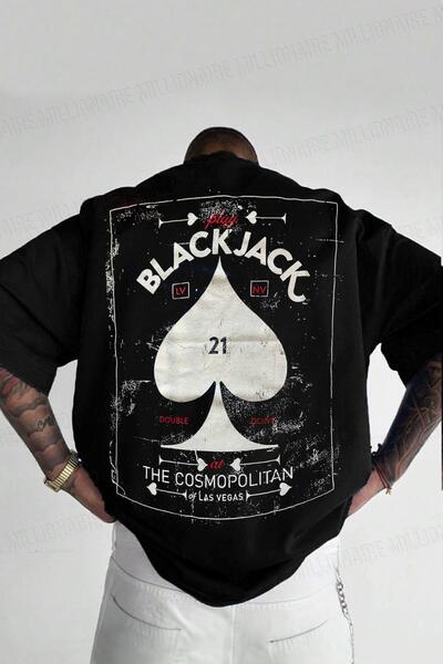 Tarzsokak Muški crni Black Jack Oversize kroj široki kroj Ležeran kroj