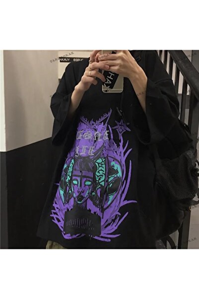 Adrift Y2K Unisex Harajuka Anime Retro Kawai Kuromi T-shirt Kod  Rertr Tarzso...