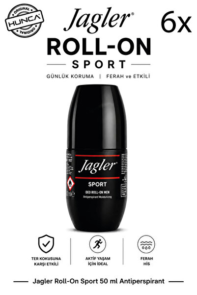 Jagler ERkek Roll On Sport 50 Ml 6'lı Paket