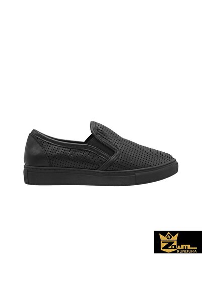 Zaim Kundura Women's Black Genuine Leather Shoes 505080607-1