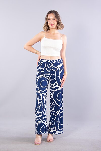 Mckanzie 5681 Wide Leg Patterned Trousers
