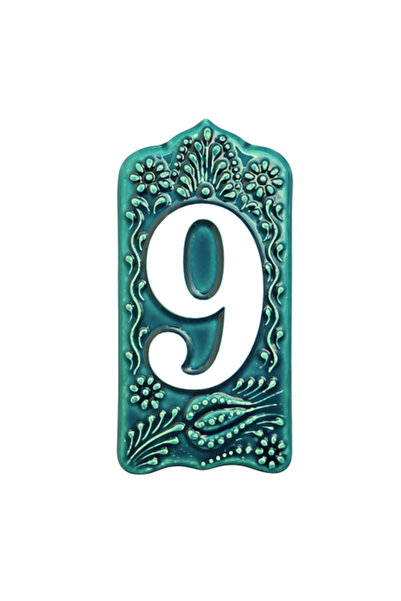Yılmazel Tulip Patterned Ceramic Door Number 0-9 |   Outdoor Durable