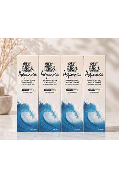 SANTASYA 4 ADET OKYANUS SUYU AQUANOSE 100 ML BURUN SPREYİ