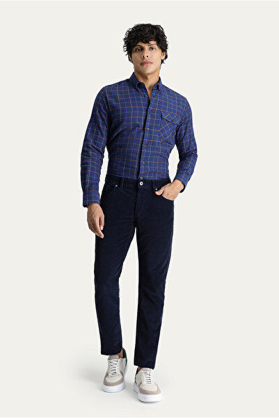 Kiğılı Slim Fit Slim Fit Lycra Velvet Trousers