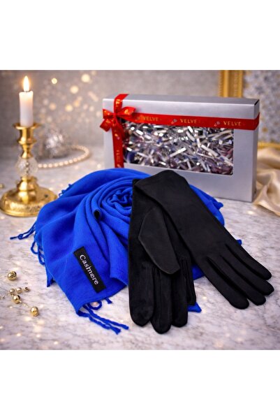 velve Pachet Secret Santa, pentru femei, cu esarfa lunga Belladona si manusi ...