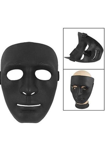 partidolu Halloween Sert Plastik Arkadan Lastikli 3D Bipolar Bozukluk Maskesi...