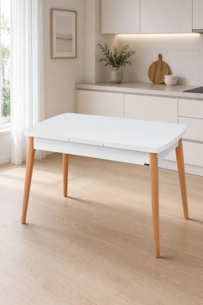 VİLİNZE Vilinze Avanos Ahşap Açılır Kapanır Mdf Mutfak Masası - 70x120+30 cm