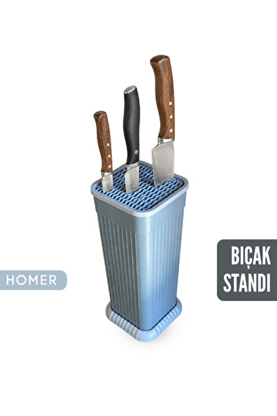 Homer Bıçak Standı Tezgah Üstü Bıçaklık Organizer Evrensel Tutucu Mutfak Düze...