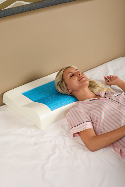 Simple. The Pillow Gel Suport pentru gât Visco Pernă pentru hernie de gât Înd...
