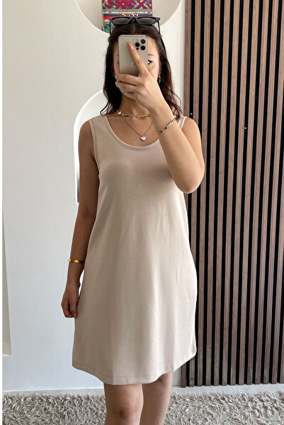 Secret Thick Strap Modal Dress-Mink Vison
