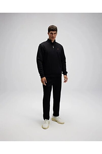 Ellesse Em580-Bk Men's Half Zipper Black Sweat
