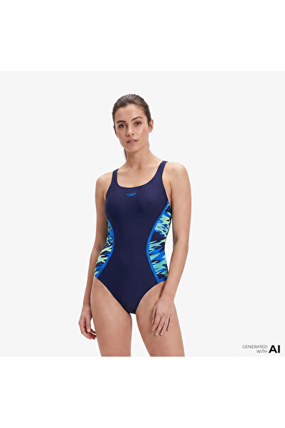 SPEEDO ملابس سباحة نسائية باللون الأزرق الداكن من Hyperboom