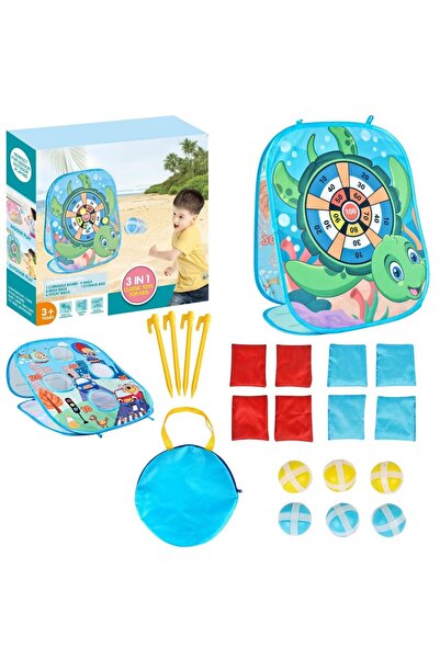 Home Smart Tossing Game Board 2 in 1 for toddlers 19 Pcs Tossing game set inc...